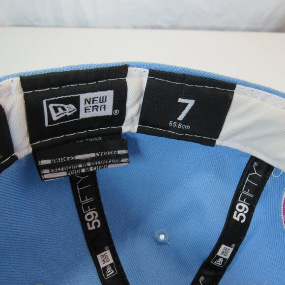 New Era 59Fifty MLB Houston Astros 45th Anniversary Blue/Pink Fitted Hat Size 7 - Picture 6 of 8